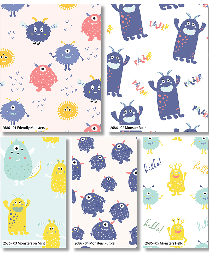 Craft Cotton Co - Cutest Little Monsters - Fat Quarters