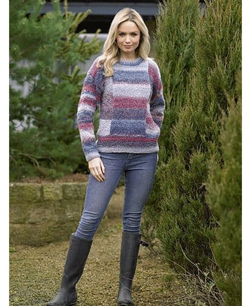 James C Brett JB497 Sweater in Marble Chunky