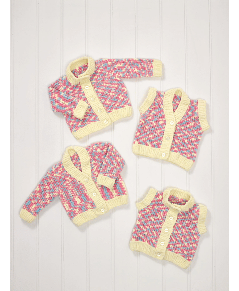 James C Brett JB583 Cardigans & Vests in Flutterby Chunky