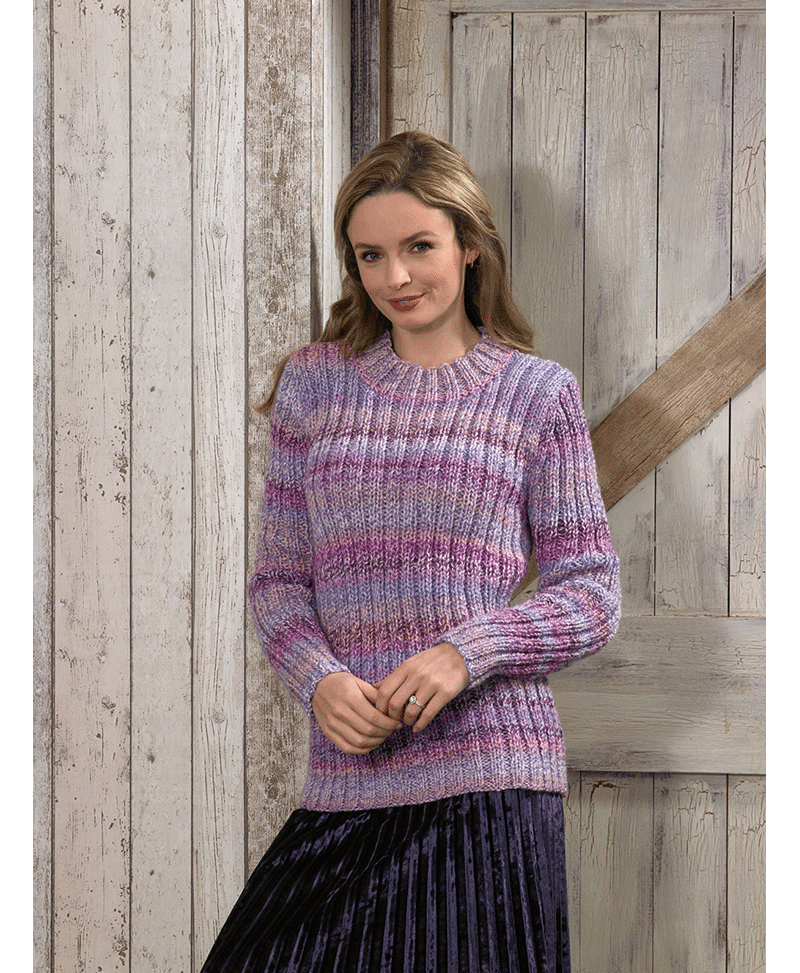 James C Brett JB584 Sweater in Marble Chunky