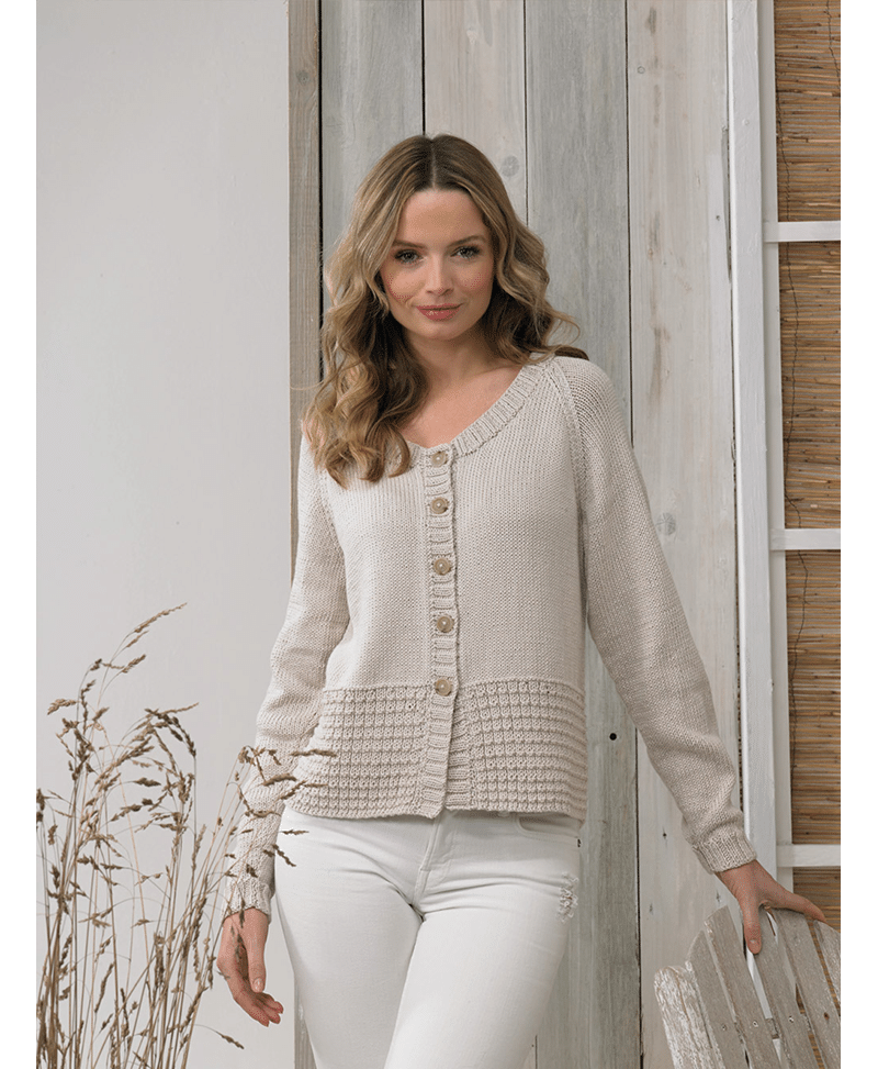 James C Brett JB597 Cardigan in It's Pure Cotton