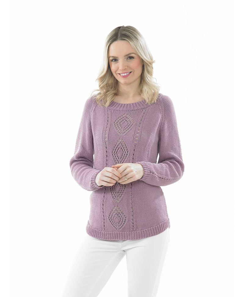 James C Brett JB671 Sweater in It's Pure Cotton