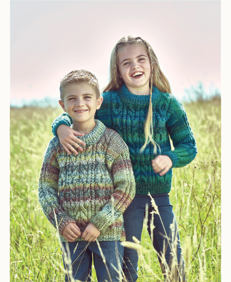 James C Brett JB801 Childrens Sweaters in Marble Chunky