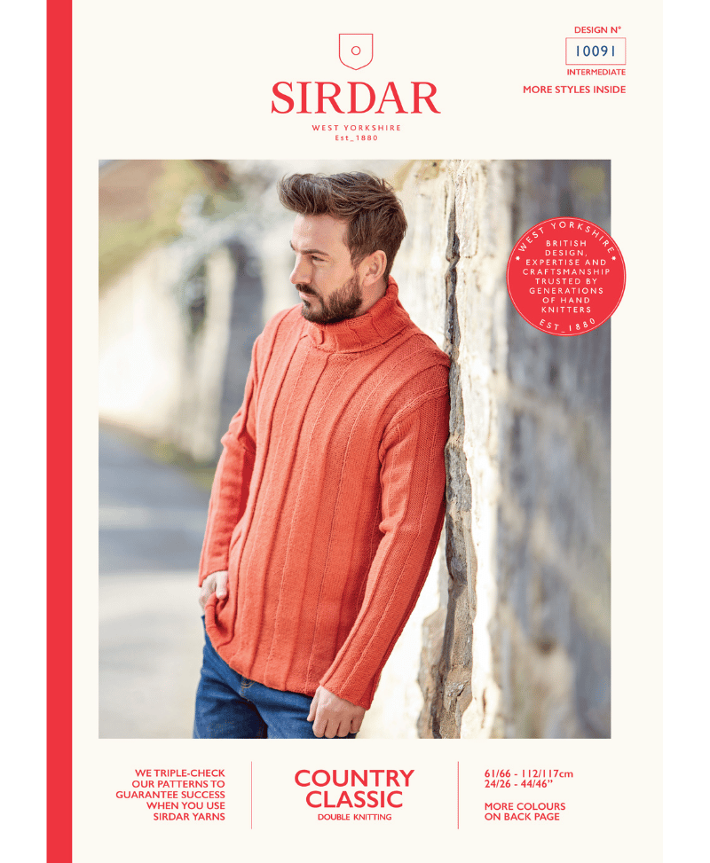 Sirdar 10091 Mens Sweater in Country Classic DK (Leaflet)