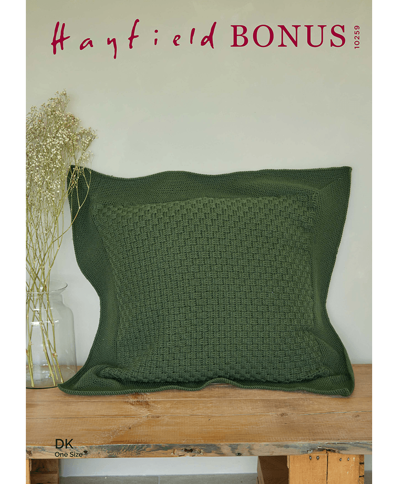 Sirdar 10259 Crochet Basket Weave Floor Cushion in Hayfield Bonus DK (Leaflet)