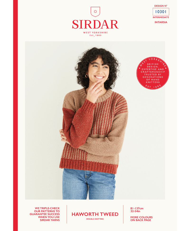 Sirdar 10301 Harlequin Sweater in Sirdar Haworth Tweed