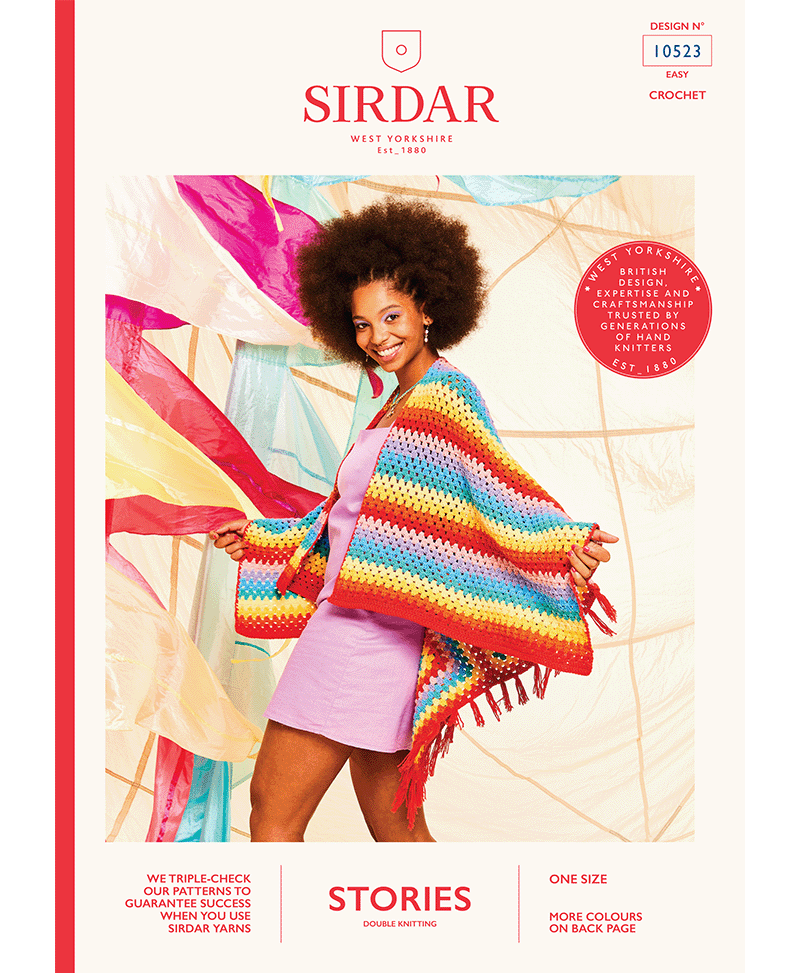 Sirdar 10523 Glasto Poncho in Sirdar Stories DK