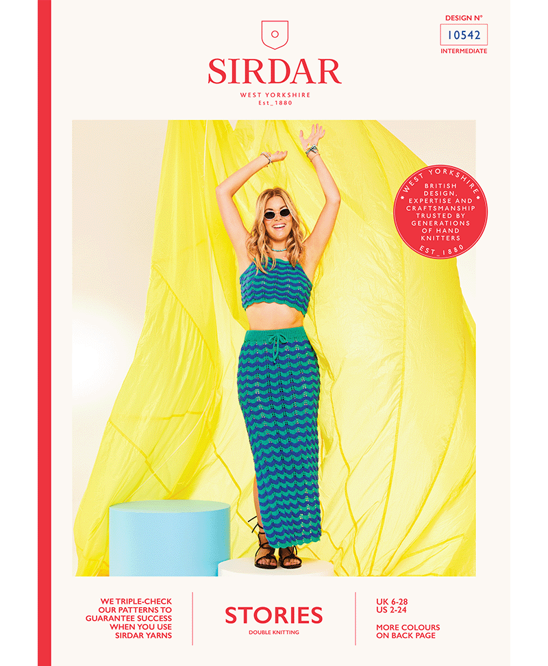 Sirdar 10542 Mic Drop Maxi & Crop Top in Sirdar Stories DK