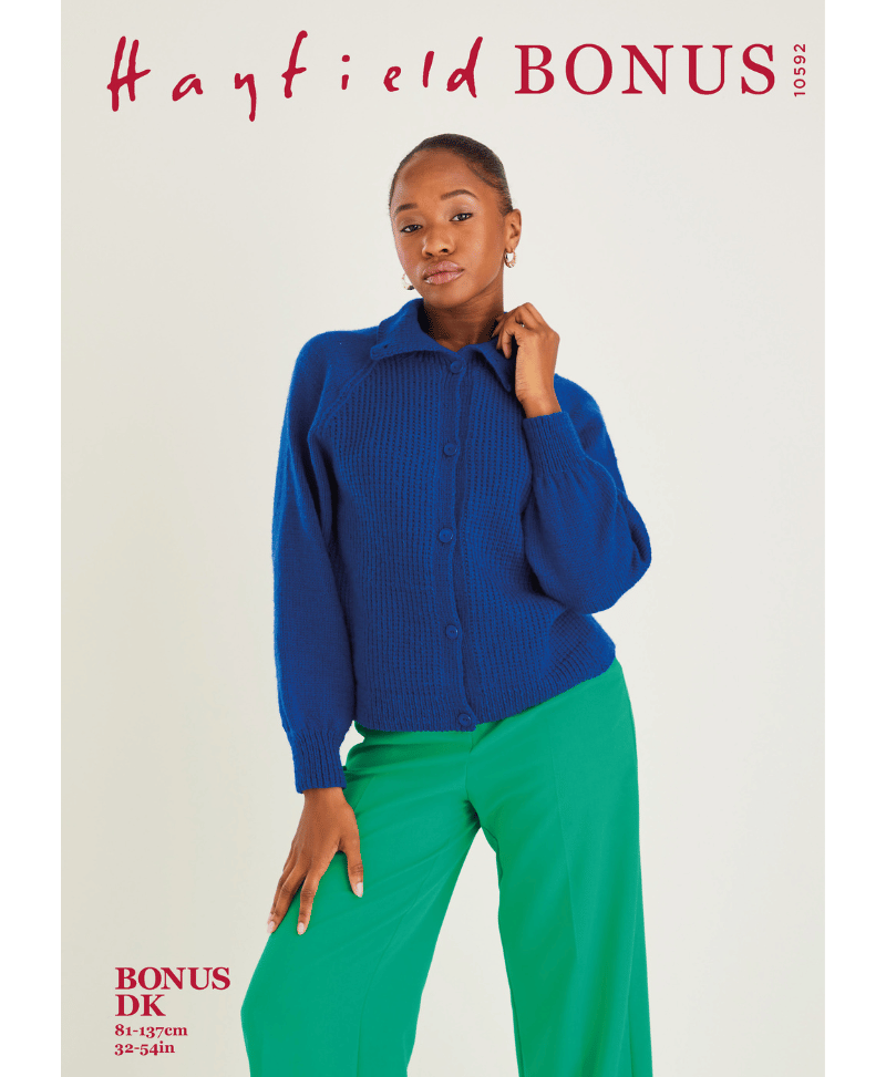 Sirdar 10592 Button Neck Sweater in Hayfield Bonus DK (leaflet)