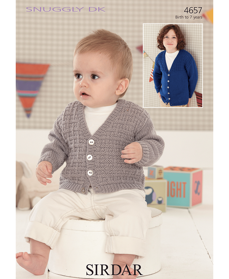 Sirdar 4657 V-Neck Cardigans in Snuggly DK