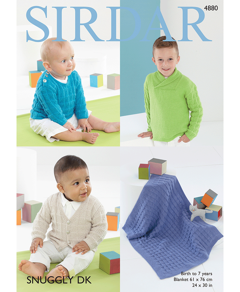 Sirdar 4880 Baby & Younger Children's Cardigans in Snuggly DK