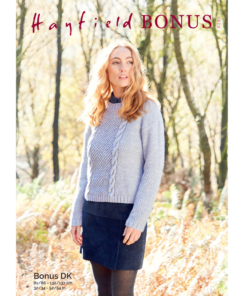 Sirdar 8285 Ladies Sweater in Hayfield Bonus DK (Leaflet)