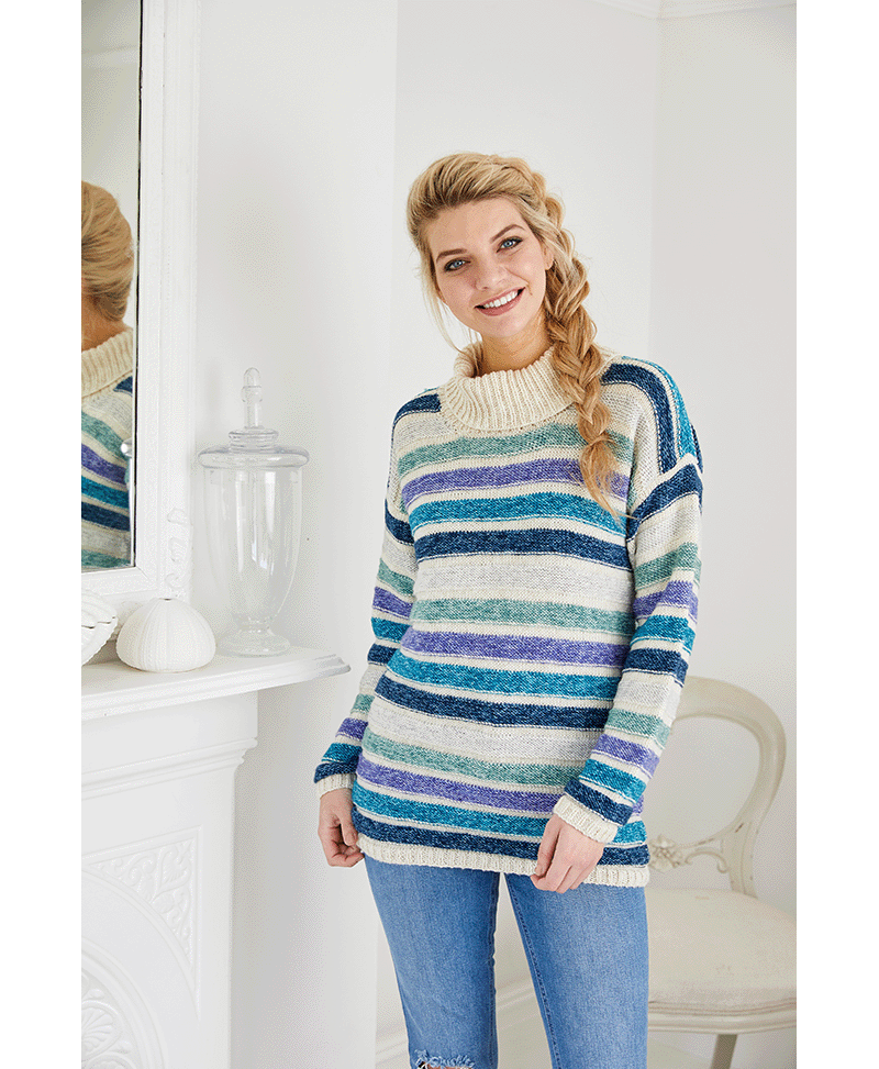 Stylecraft 9422 Jumper and Cardigan in Batik DK