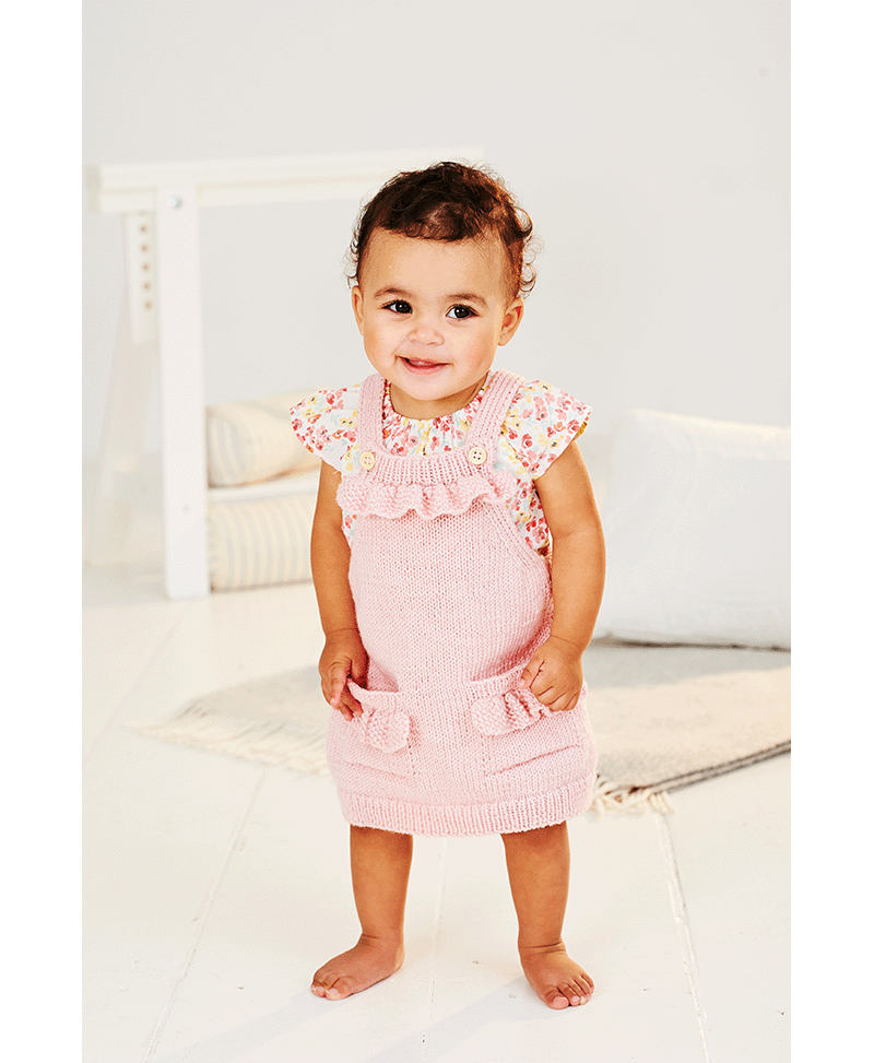 Stylecraft 9504 Pinafores in Bambino DK