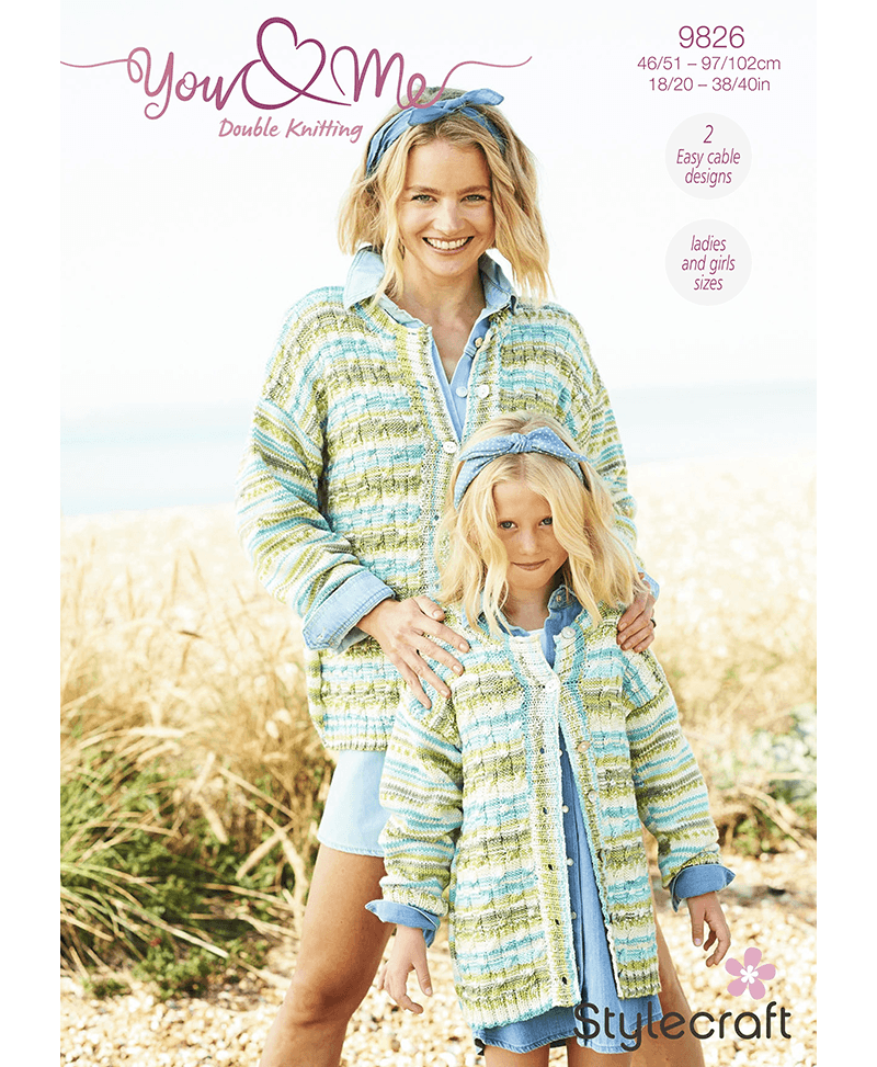 Stylecraft 9826 Cardigan and Sweater in You & Me (Leaflet)