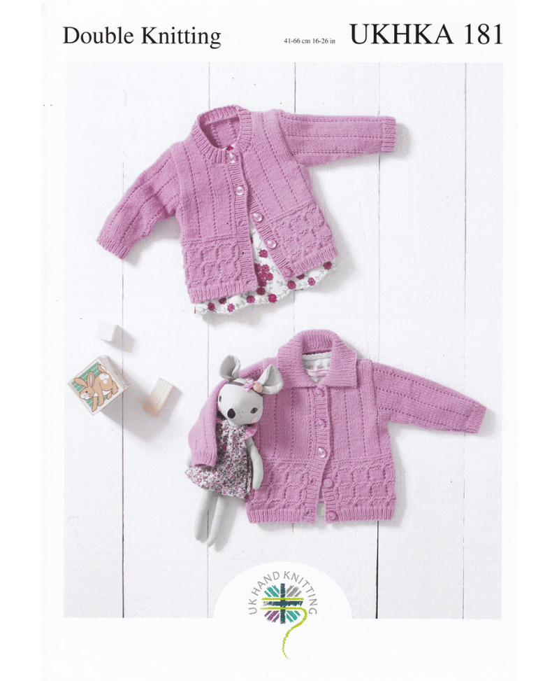 UKHKA 181 UK Hand Knit Assoc. Double Knitting Cardigans