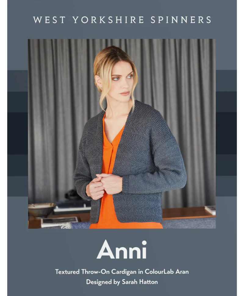 WYS Anni Textured Throw-On Cardigan in ColourLab Aran