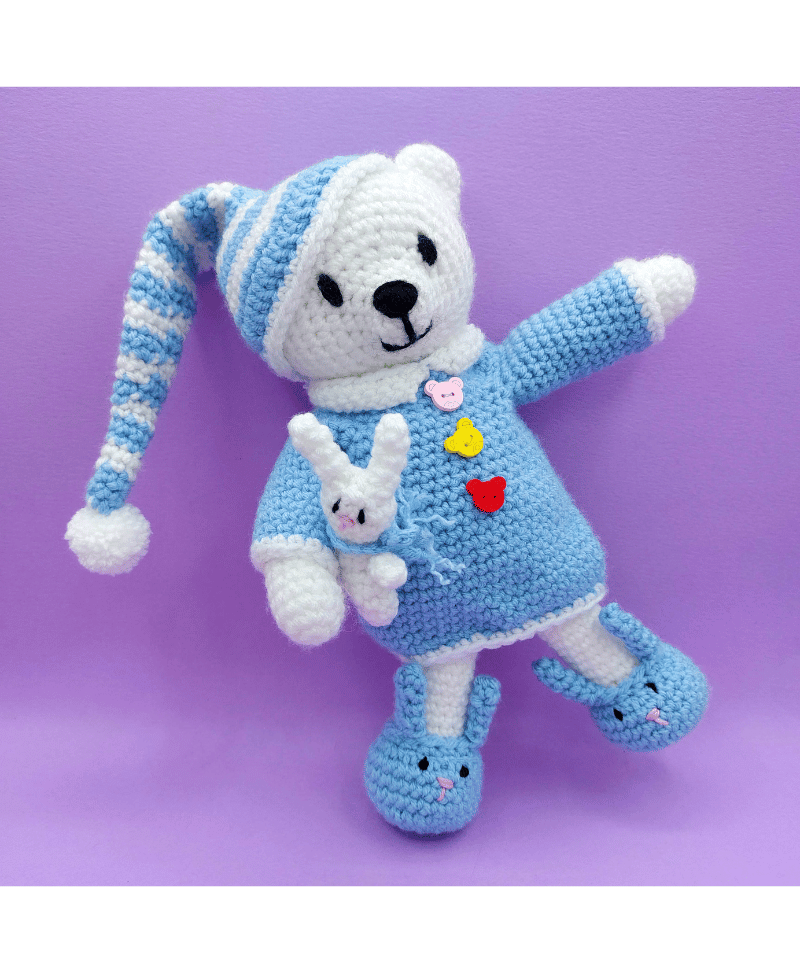 Wee Woolly Wonderfuls Bobby the Bedtime Bear in Stylecraft Special Chunky