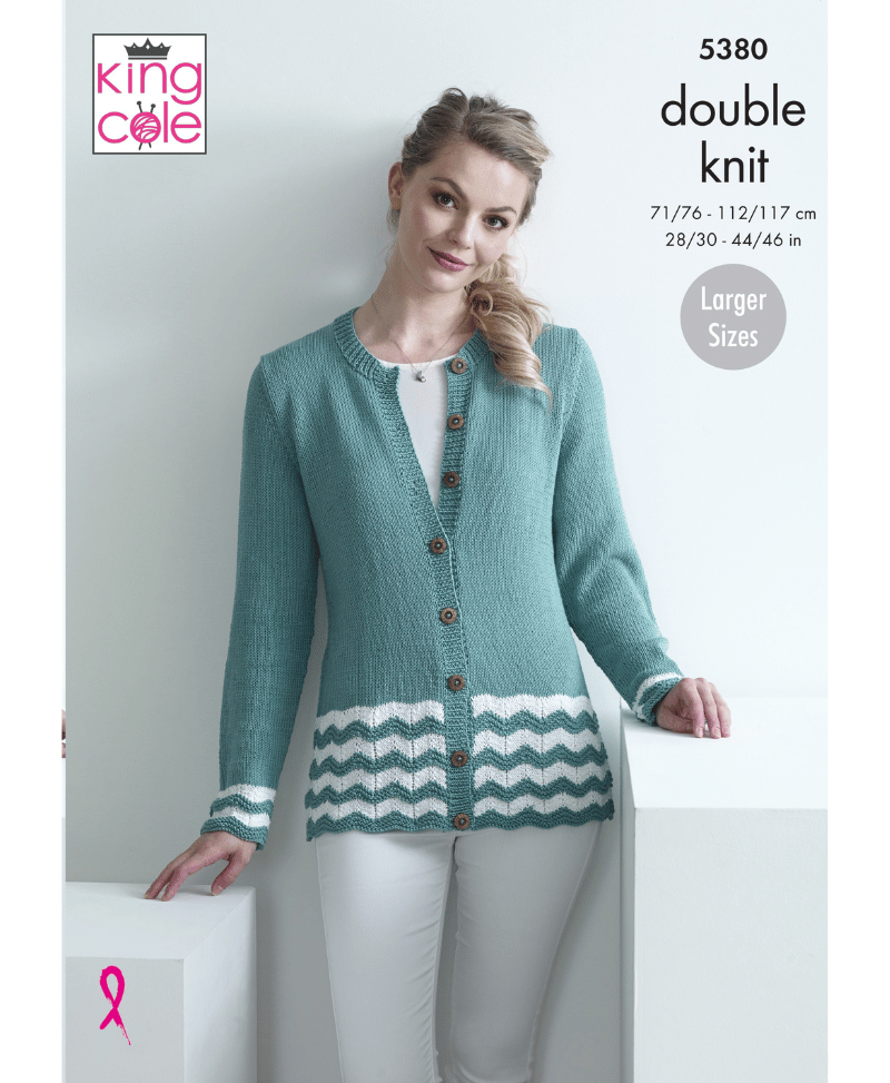 King Cole 5380 Cardigan & Waistcoat in Bamboo Cotton DK