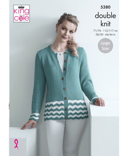King Cole 5380 Cardigan & Waistcoat in Bamboo Cotton DK