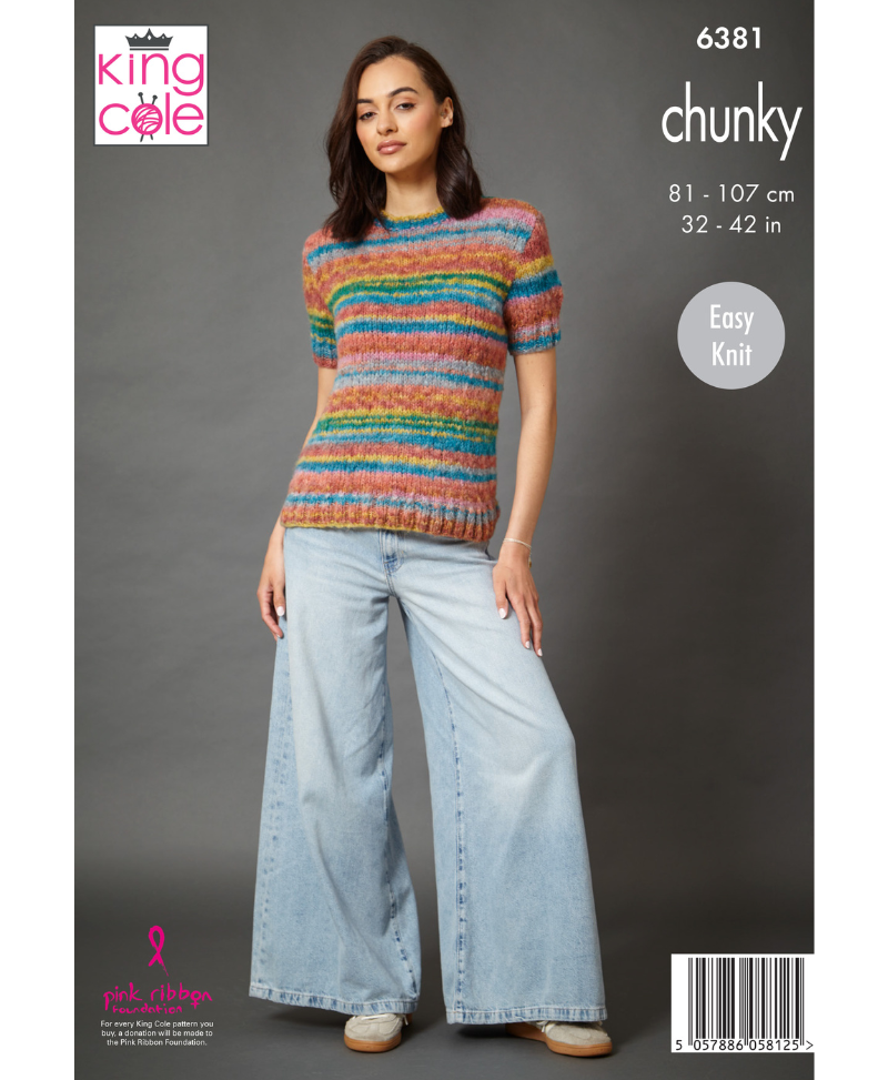 King Cole 6381 Sweater & Cardigan in Flair Chunky