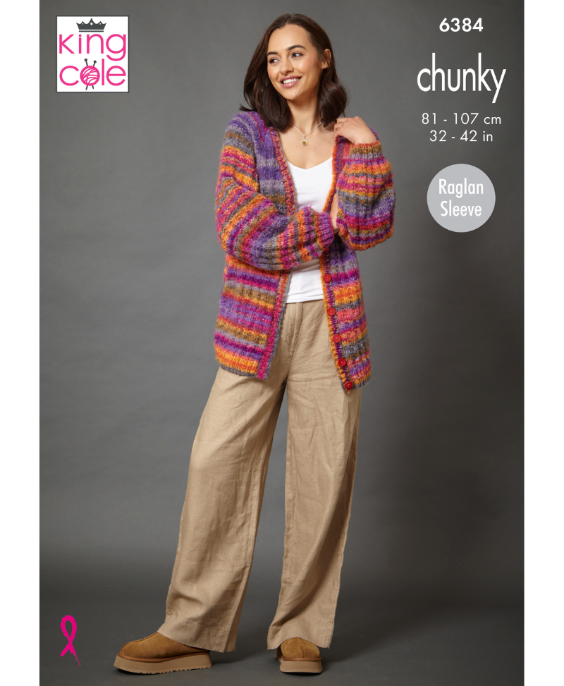 King Cole 6384 Sweater & Cardigan in Flair Chunky