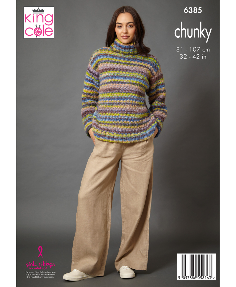 King Cole 6385 Sweater & Tank Top in Flair Chunky