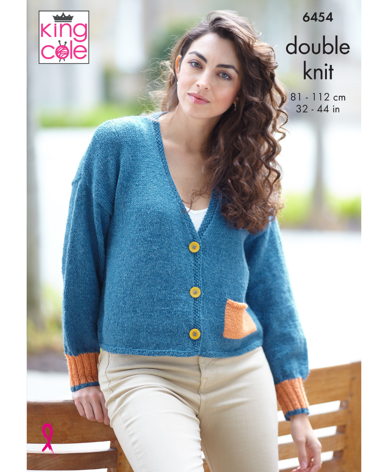 King Cole Eternity DK 6454 Cardigan Pattern & Yarn Pack