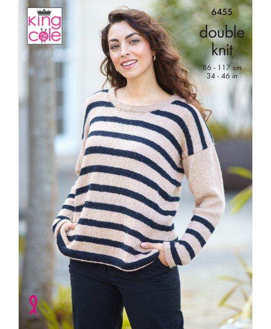 King Cole Eternity DK 6455 Sweater Pattern & Yarn Pack