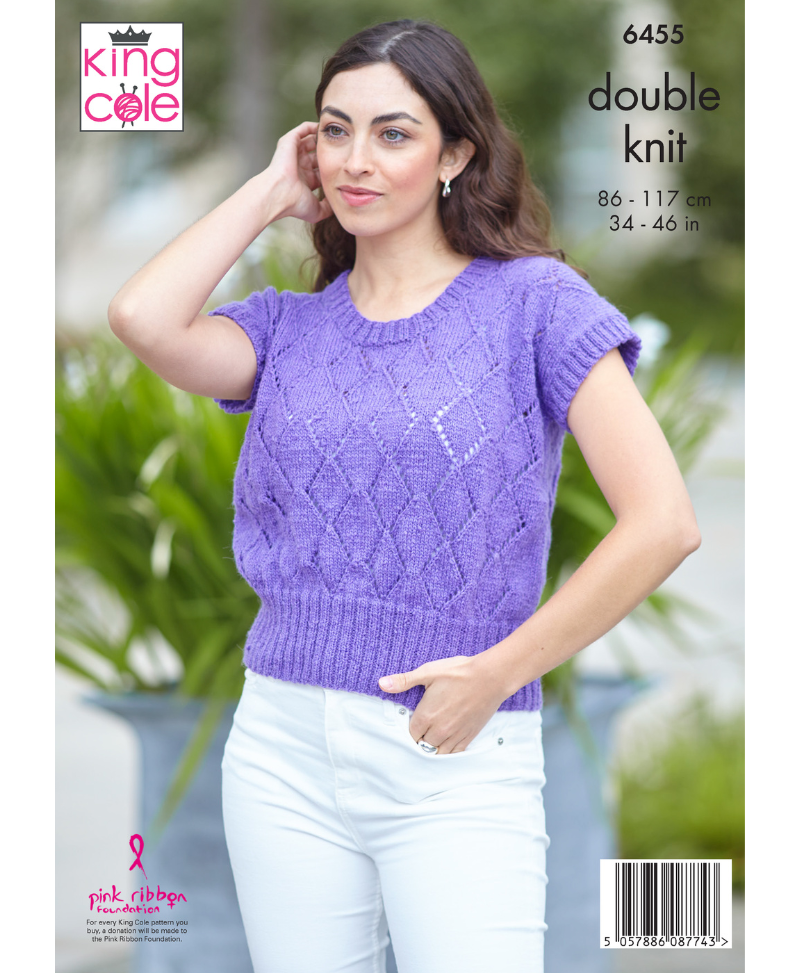 King Cole 6455 Sweater and Top in Eternity DK