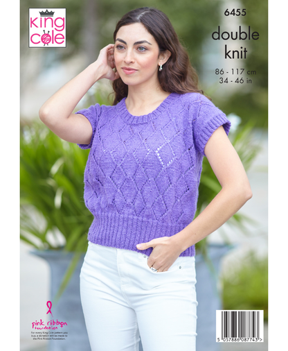 King Cole 6455 Sweater and Top in Eternity DK