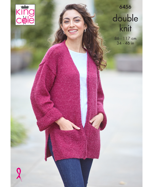 King Cole 6456 Cardigan and Sweater in Eternity DK