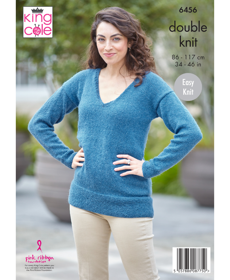King Cole 6456 Cardigan and Sweater in Eternity DK