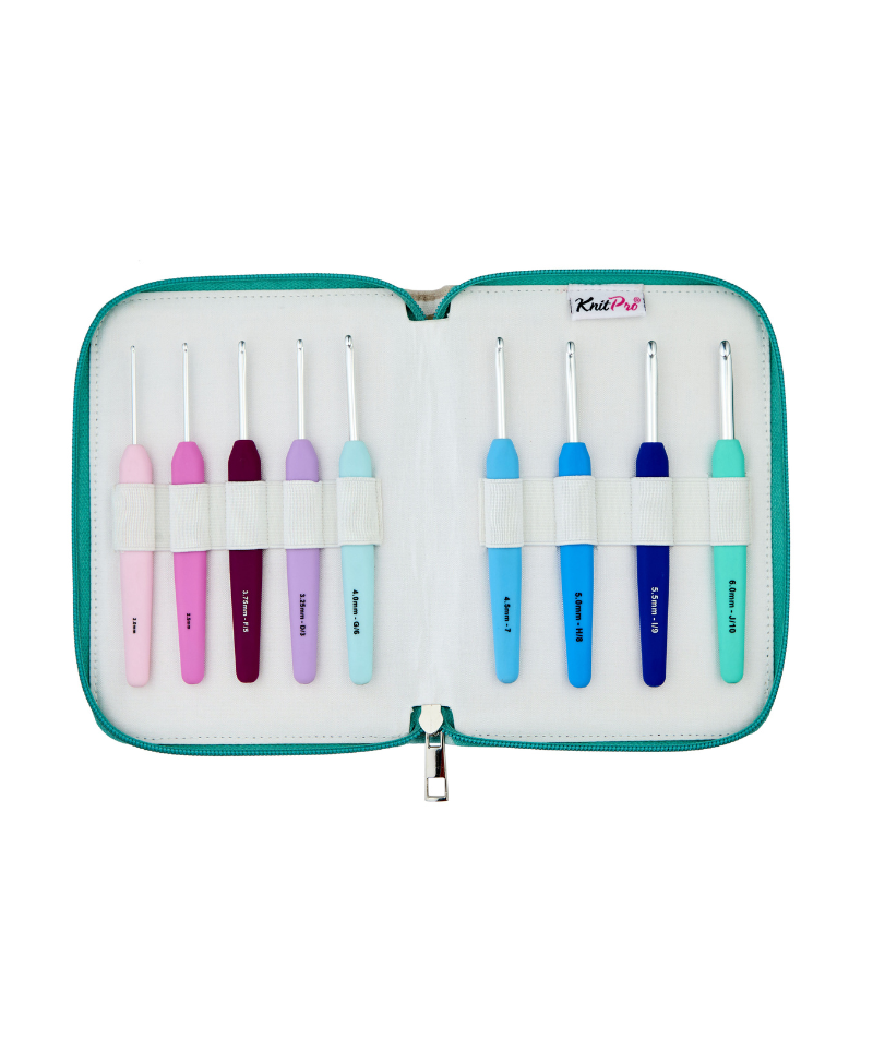 Knit Pro Waves Soft Grip Crochet Hook Set - Deluxe