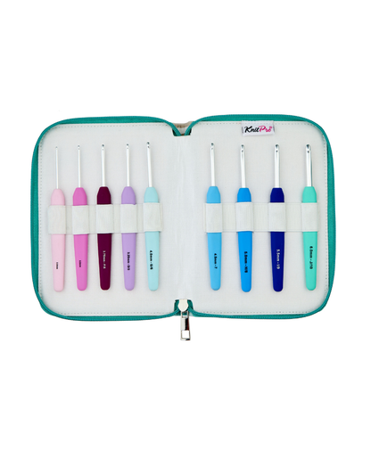 Knit Pro Waves Soft Grip Crochet Hook Set - Deluxe