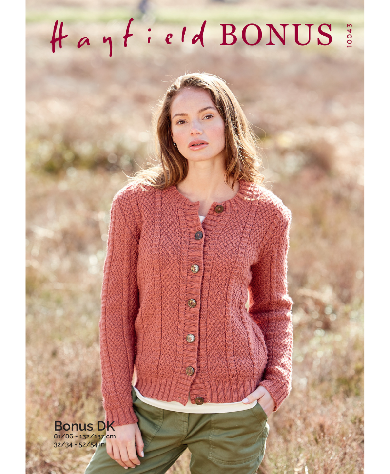 Sirdar 10043 Cardigan in Hayfield Bonus DK (Leaflet)
