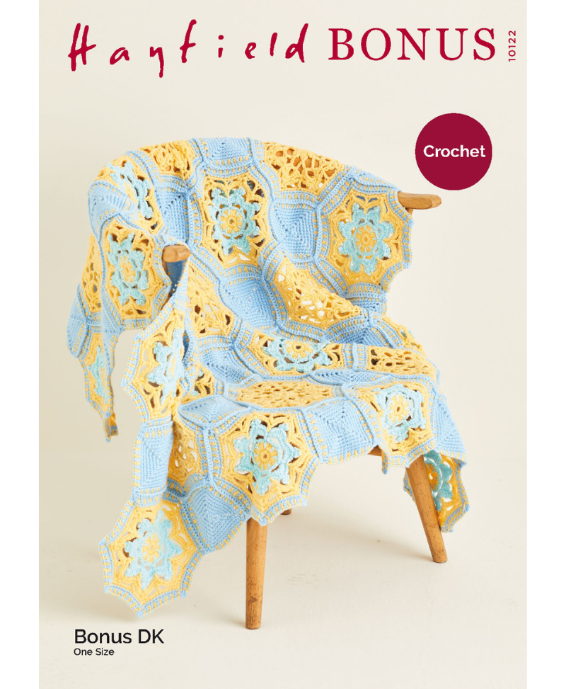 Sirdar 10122 Crochet Blanket in Hayfield Bonus DK (Leaflet)