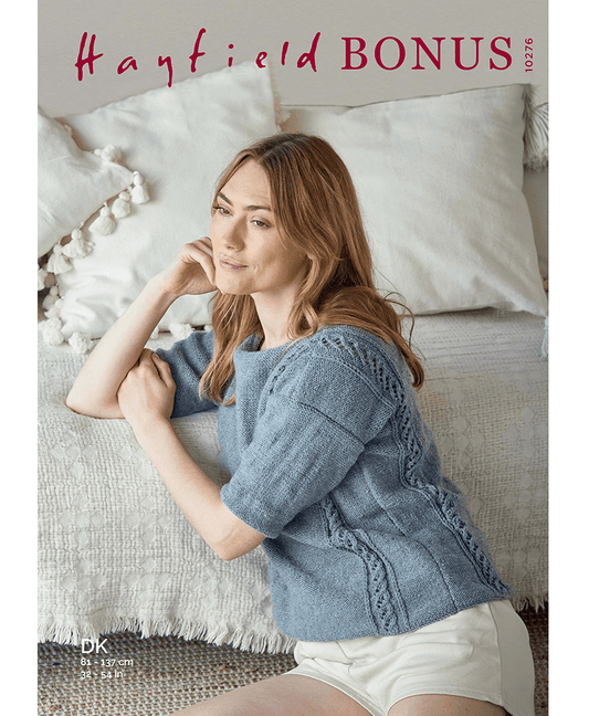 Sirdar 10276 Waterfall Lace Top in Hayfield Bonus DK (Leaflet)