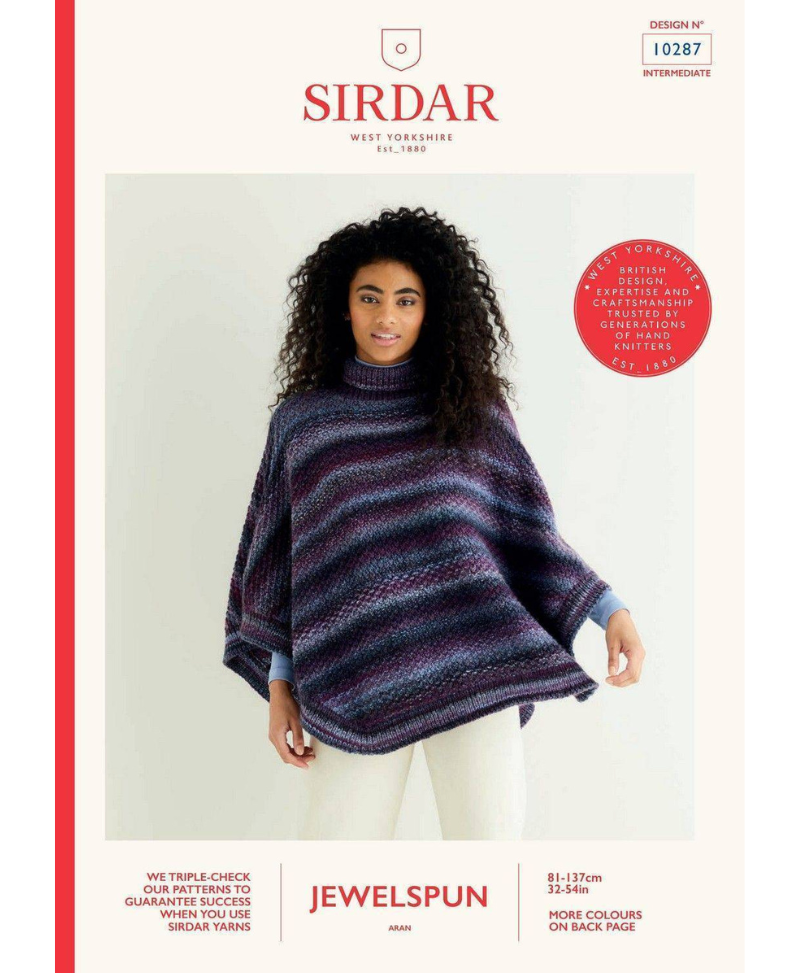 Sirdar 10287 Poncho in Sirdar Jewelspun