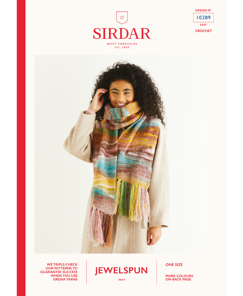 Sirdar 10289 Crochet Scarf in Sirdar Jewelspun