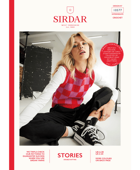 Sirdar 10577 Gridlock Crochet Vest in Stories DK