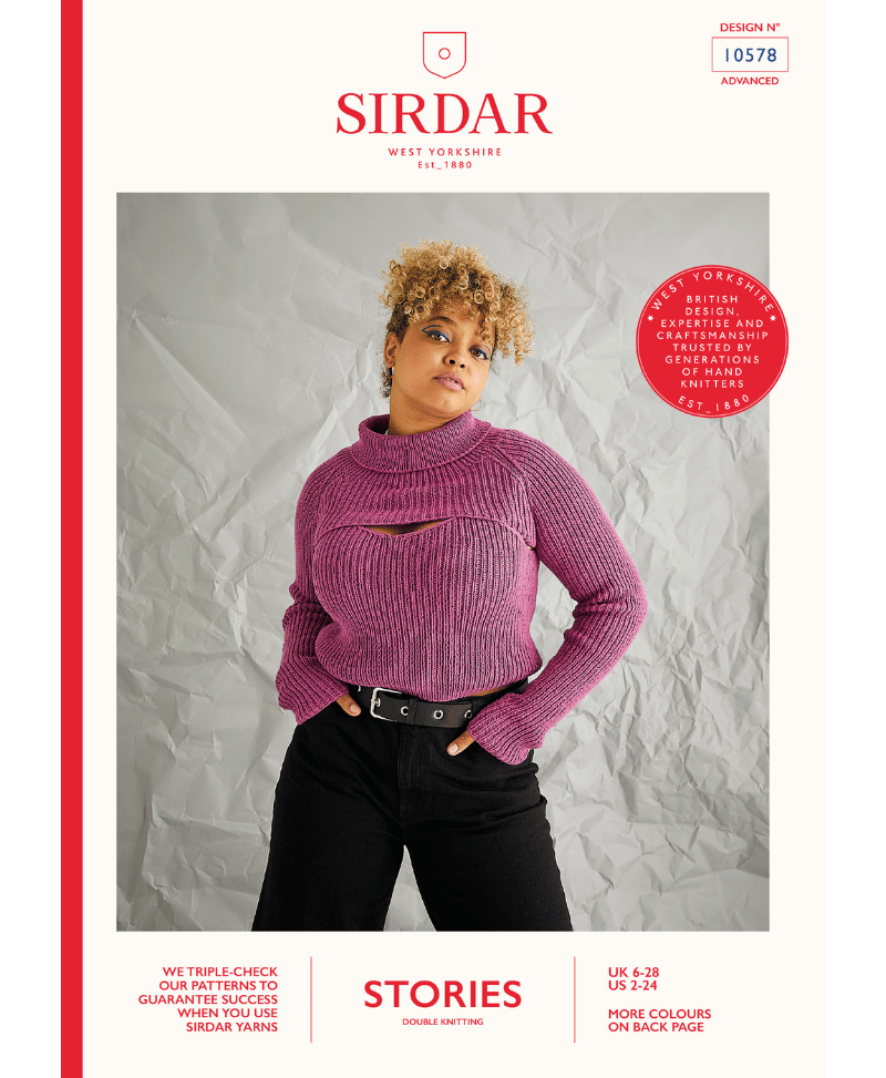 Sirdar 10578 Night Life Vest & Roll Neck in Stories DK