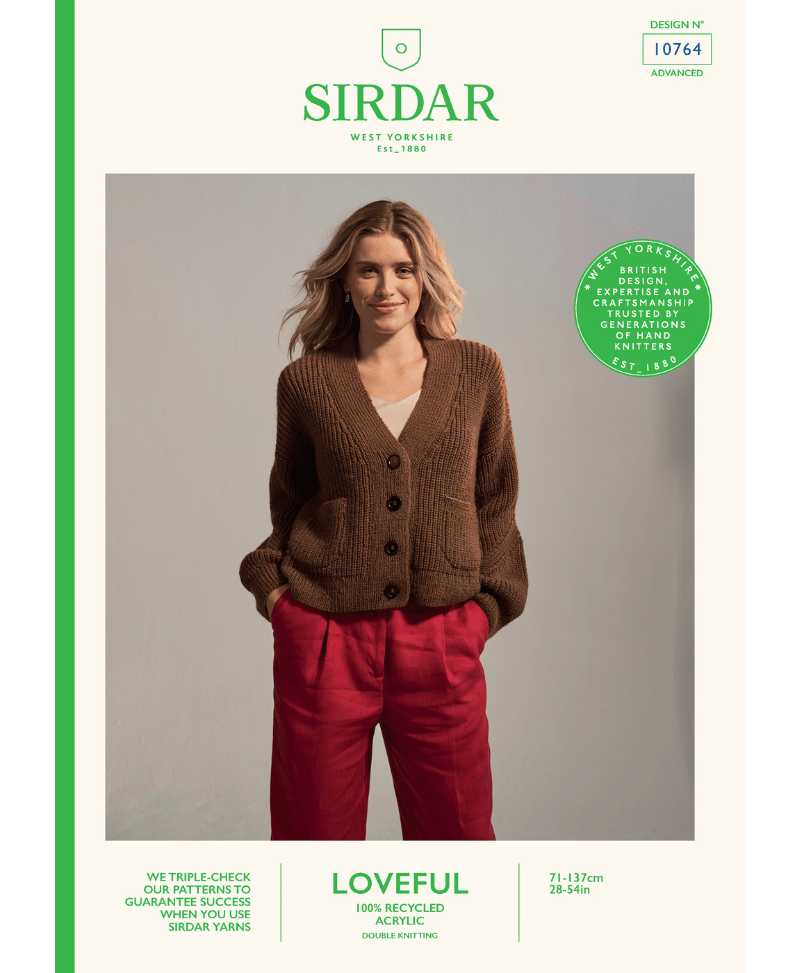 Sirdar 10764 Rare Earth Cardigan in Loveful DK