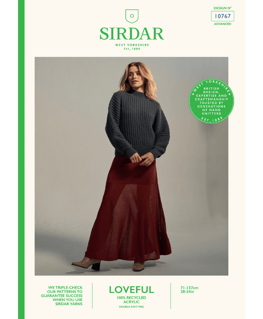 Sirdar 10767 Windchill Roll Neck Sweater in Loveful DK