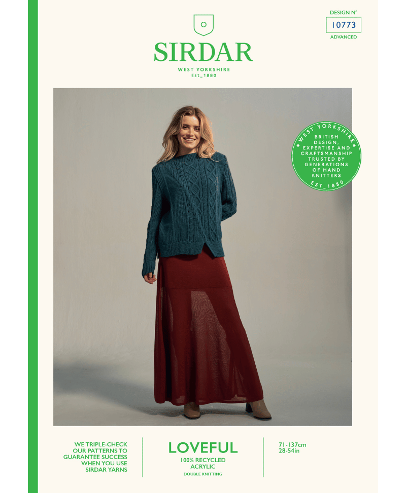 Sirdar 10773 Ocean Currents Sweater in Loveful DK