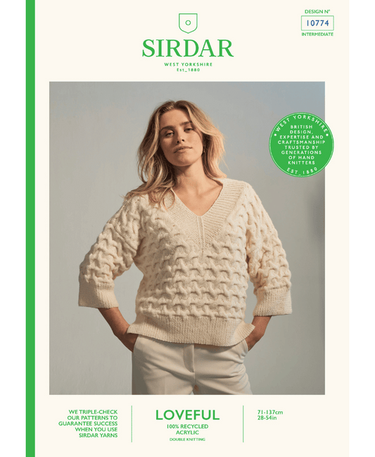 Sirdar 10774 Shiffting Sands Sweater in Loveful DK