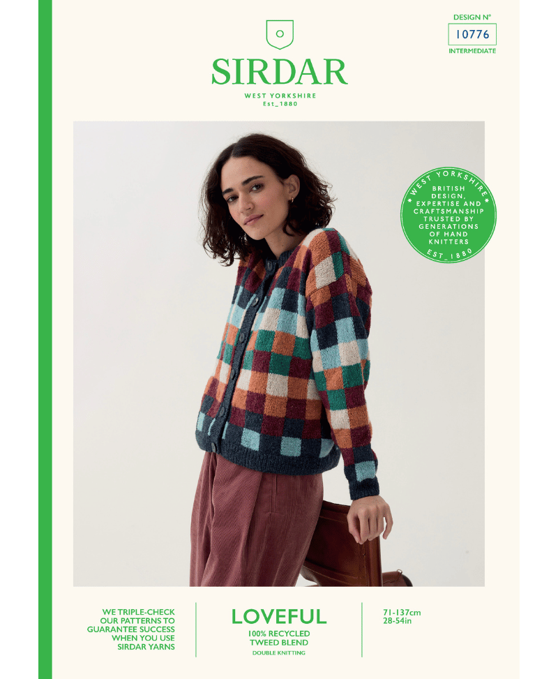 Sirdar 10776 Checkerboard Cardigan in Loveful DK