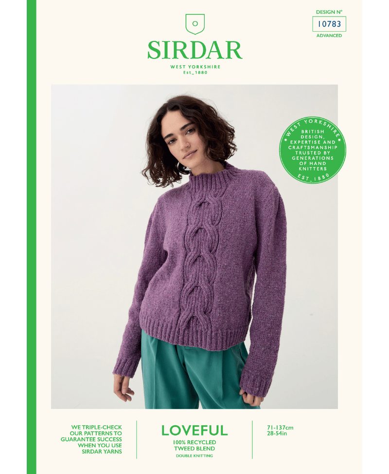 Sirdar 10783 Puff Sleeve Sweater in Loveful DK