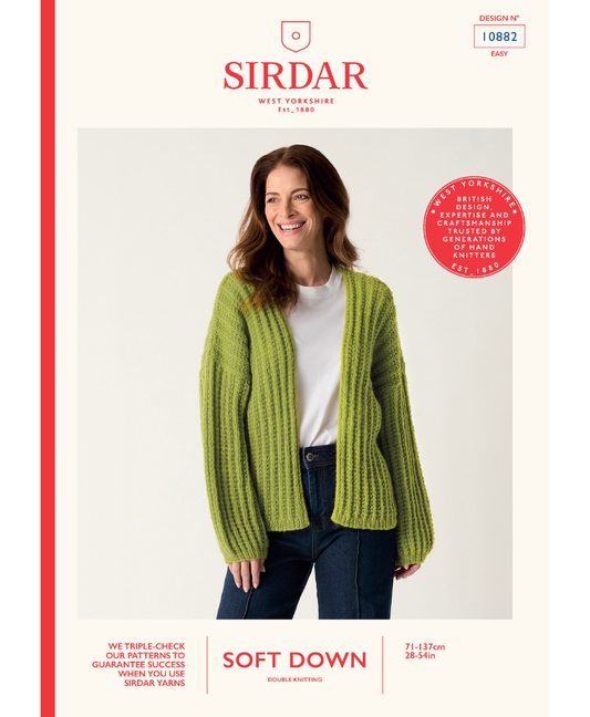 Sirdar 10882 Cosy Days Cardigan in Sirdar Soft Down DK