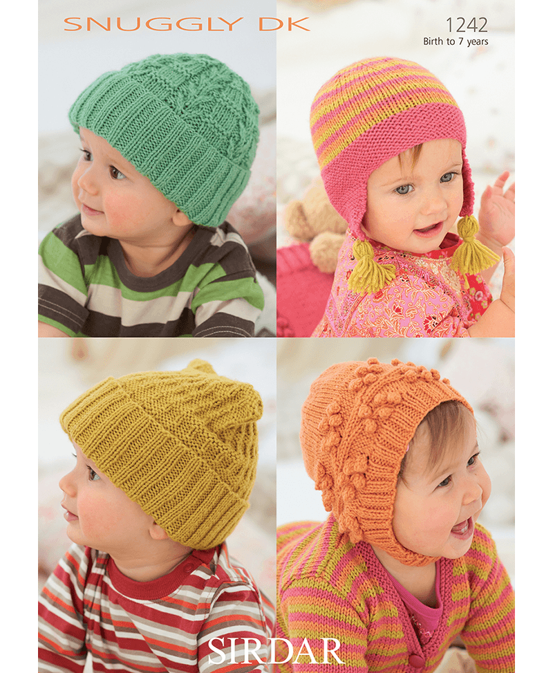 Sirdar 1242 Baby Hat in Snuggly DK (Leaflet)